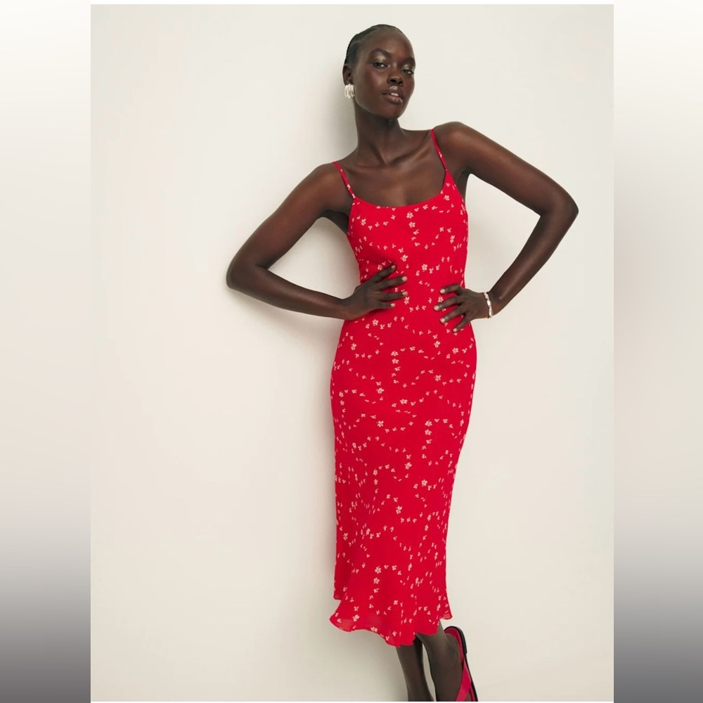 Reformation Emerick Dress Red - Size S